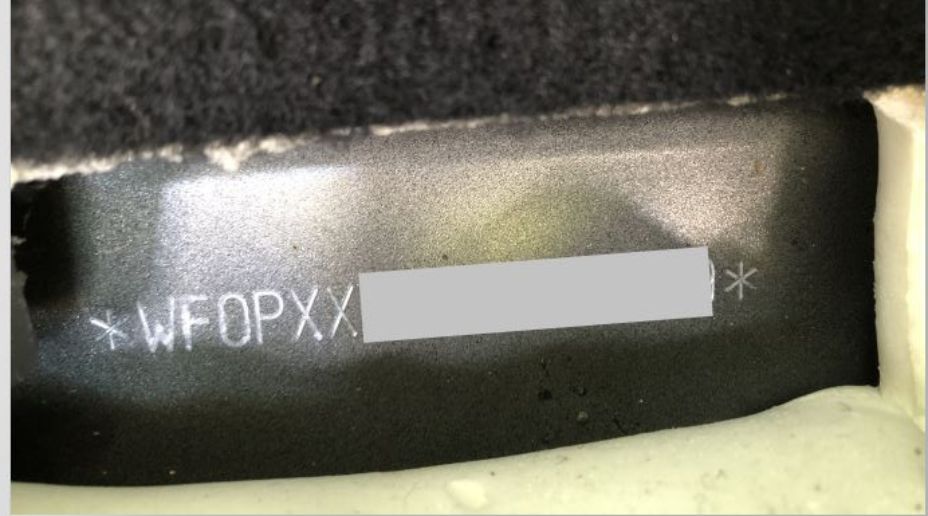 example image of chassis number