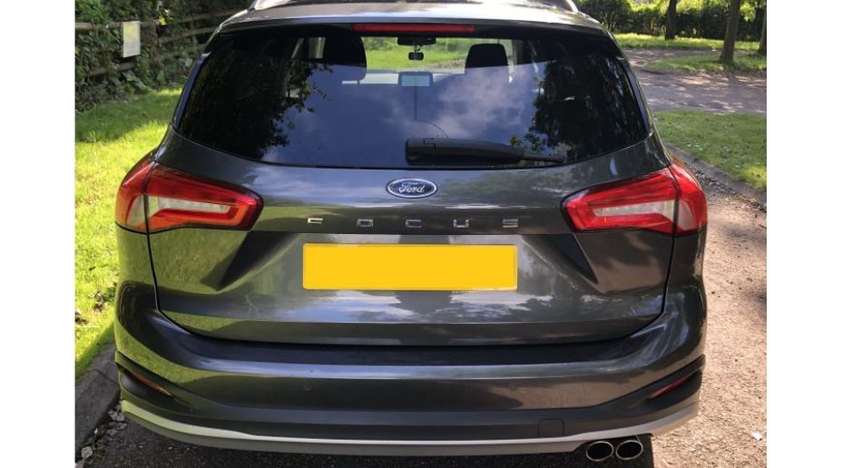 example car from the rear