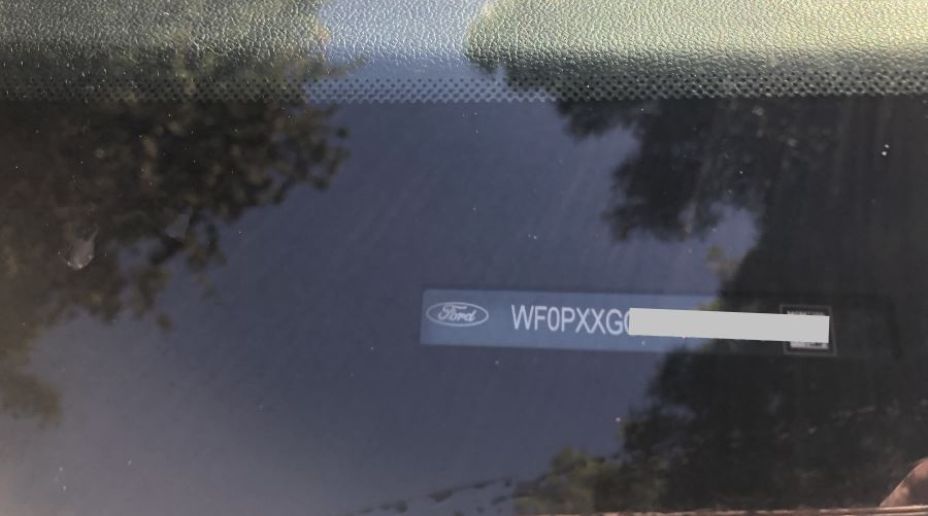 example car VIN number