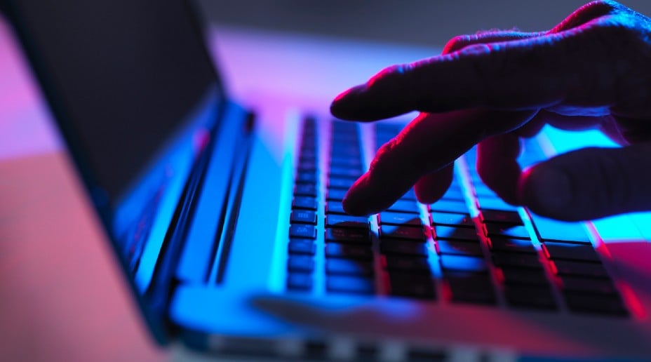 person working on a laptop
