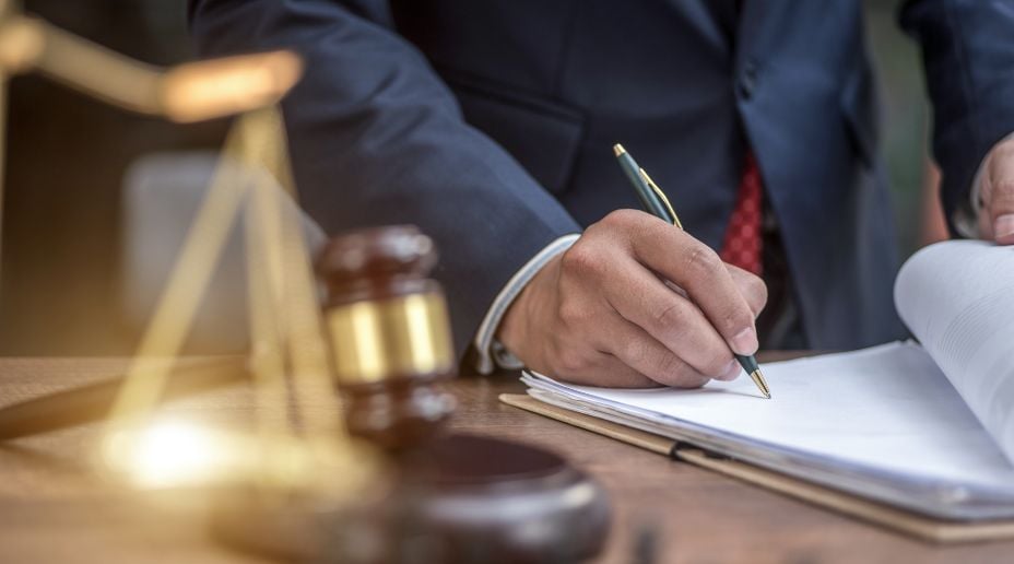 lawyer doing paperwork