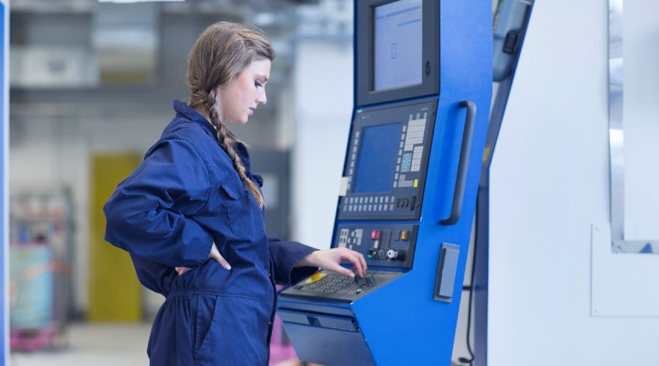 female engineer at work