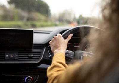 driver on UK road 