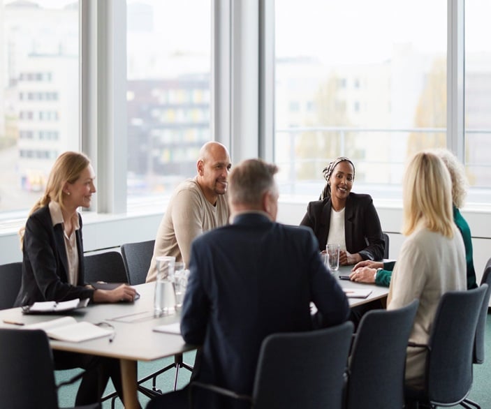 People talking in a meeting
