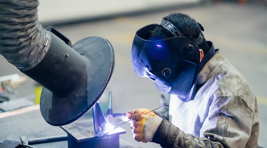 person working with an lev system