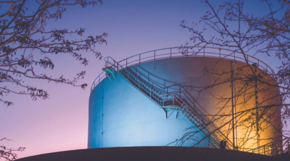 Storage tank outside