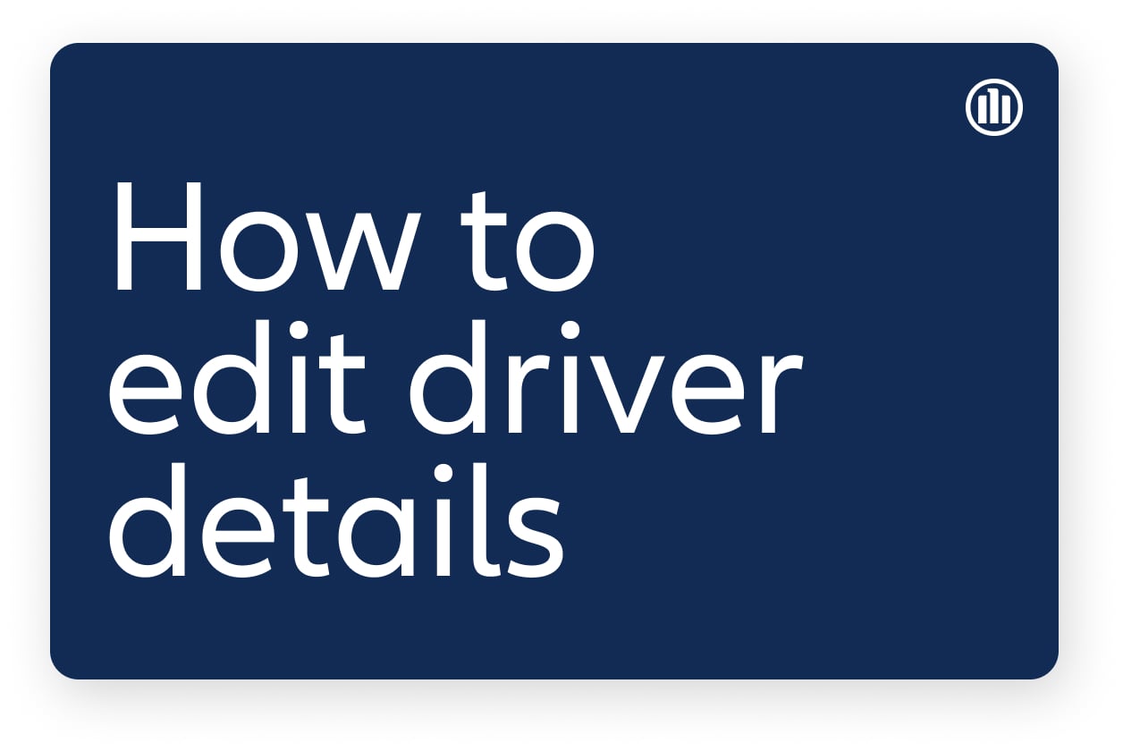 How to edit driver details
