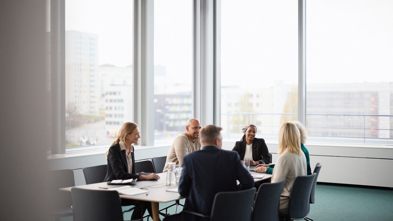 People talking in a meeting