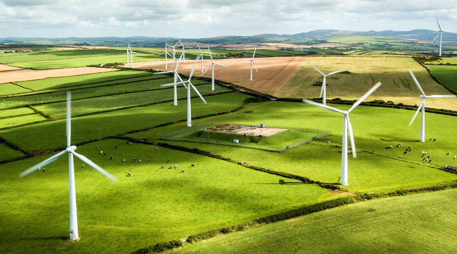 wind farm in the countryside