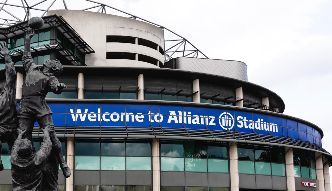 allianz stadium at sunset