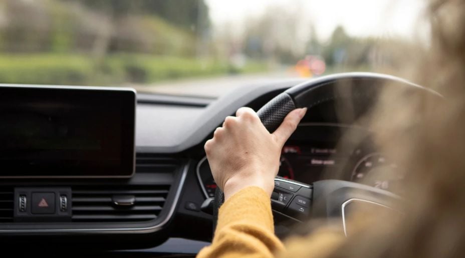 driver on UK road 