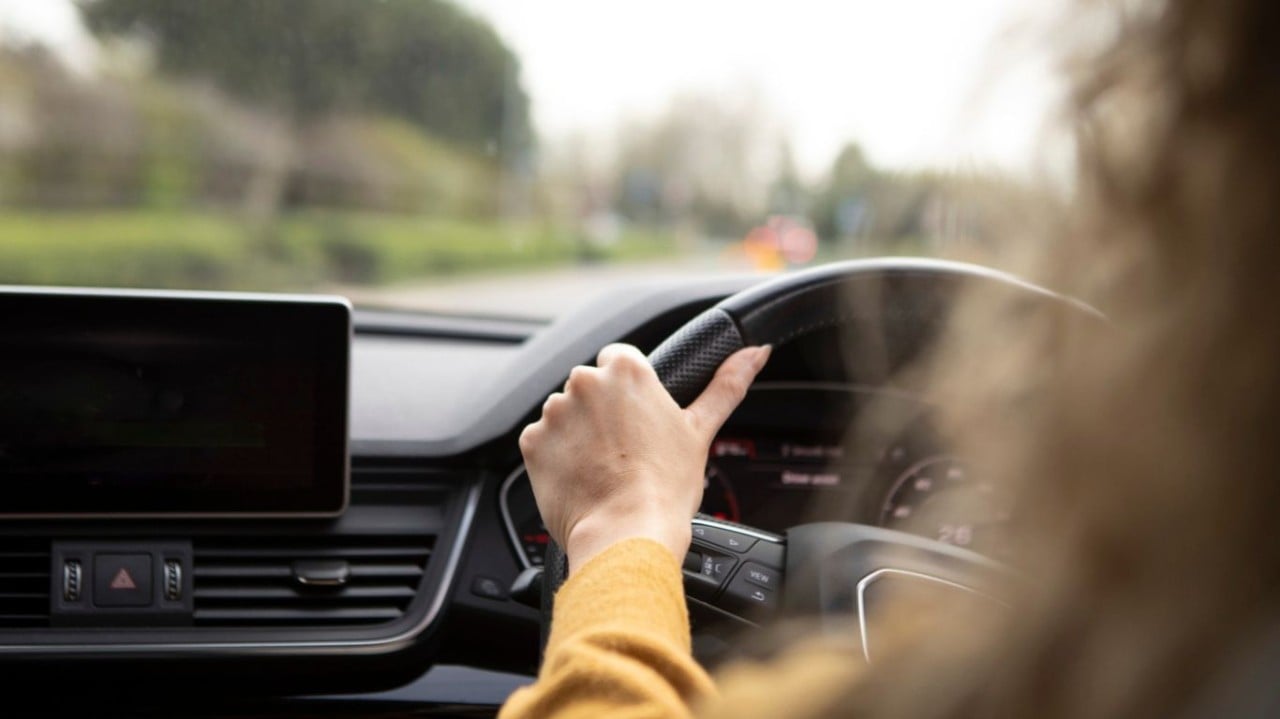 driver on UK road 