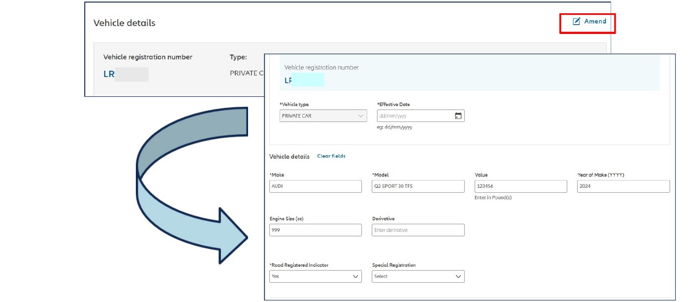 vehicle details page