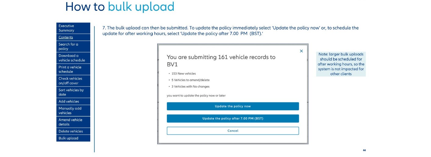 bulk upload