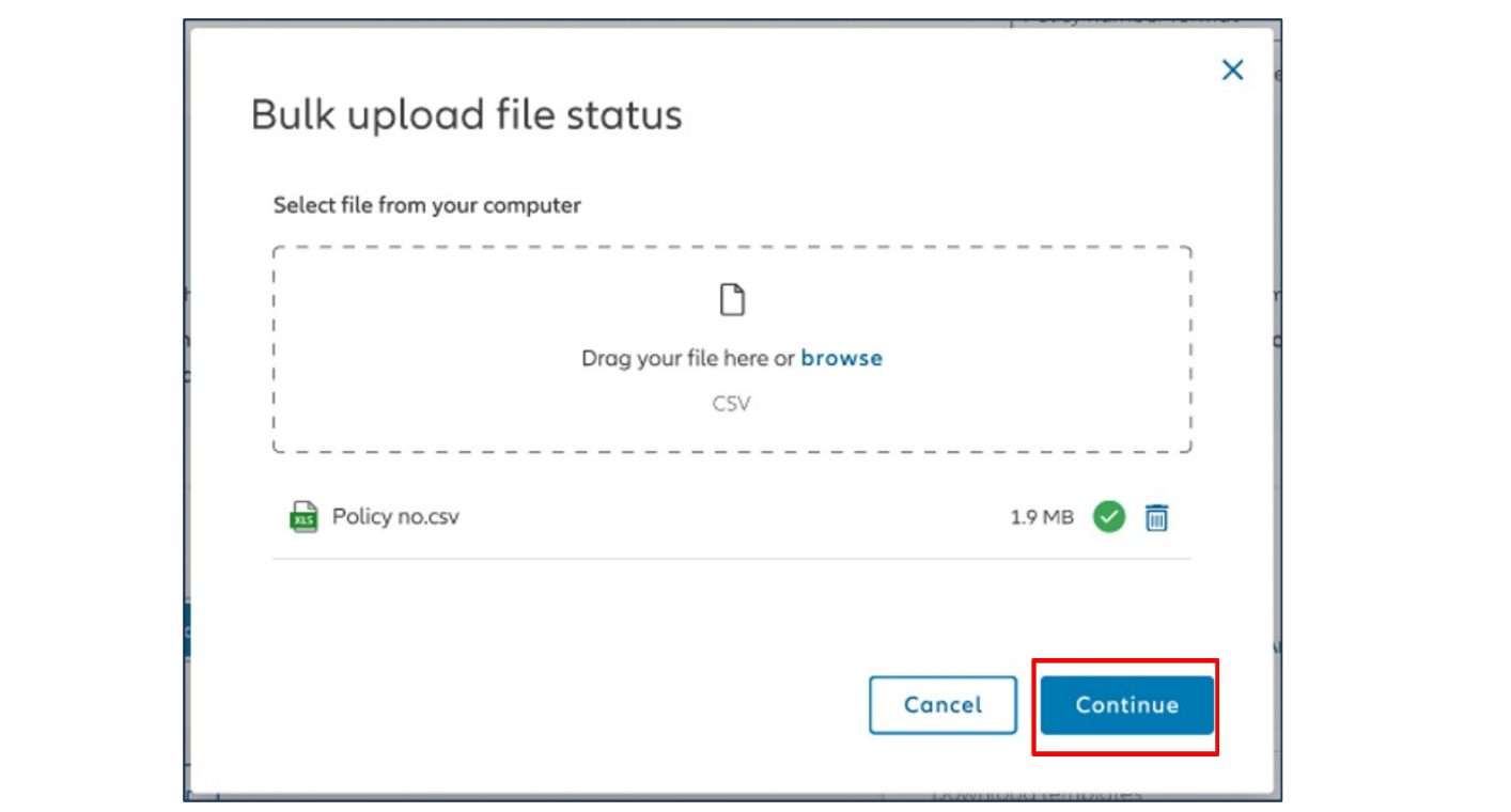 upload file