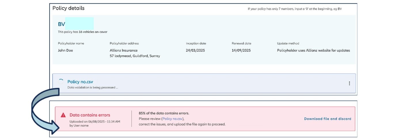 error notification