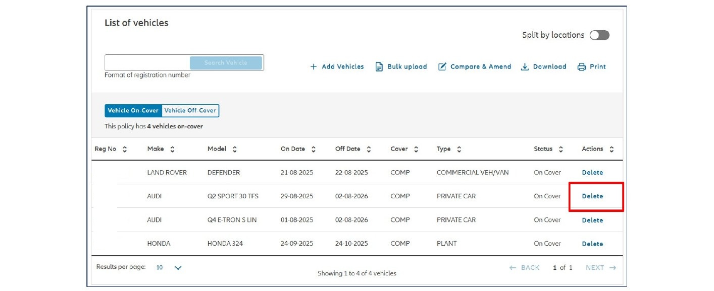 list of vehicles